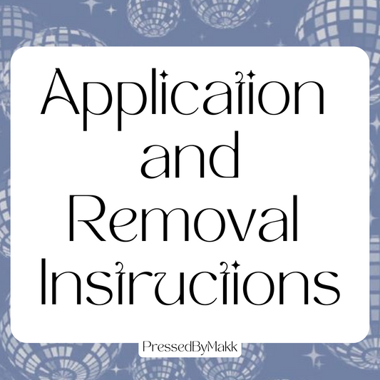 Application and Removal Instructions!